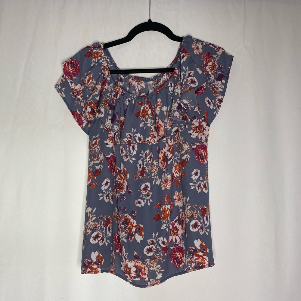 Off-Shoulder floral blouse